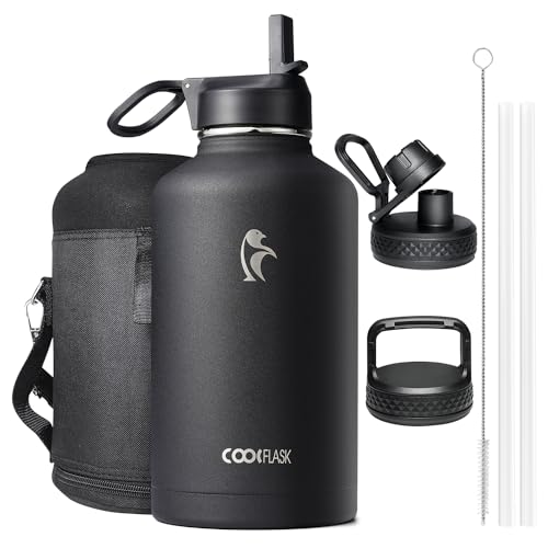 Coolflask Bottiglia Isolata 2L con Cannuccia