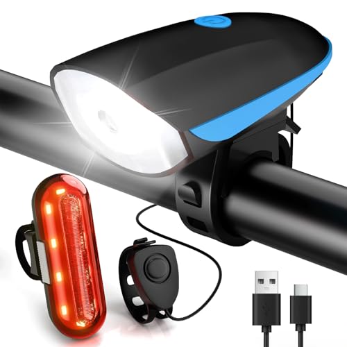 Gobikey Luci Biciclette LED Anteriore e Posteriore USB Ricaricabile 1200 mAh