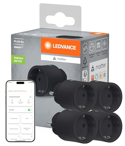 LEDVANCE SMART+ Indoor Plug, Presa intelligente con Matter over WiFi, per l'integrazione di dispositivi tradizionali nella smart home, compatibile con Alexa, Google e Apple