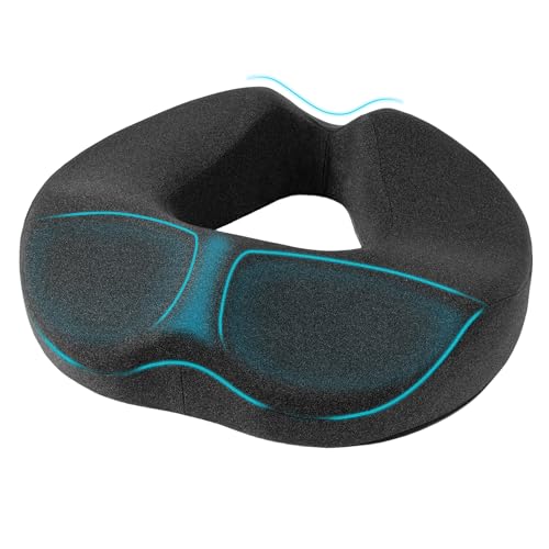 HELILBSRIAIN Cuscino a ciambella in memory foam per emorroidi e coccige