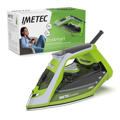Imetec EcoSmart Ferro da Stiro a Vapore con Piastra Glide Ceramic