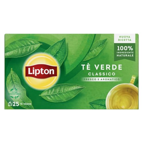 Lipton Tè Verde Classico Antiossidante, 25 Filtri