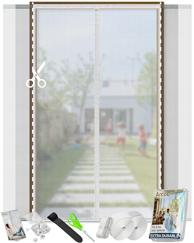 ARCOL Zanzariera Magnetica per Porta Regolabile 155x240 cm Bianco