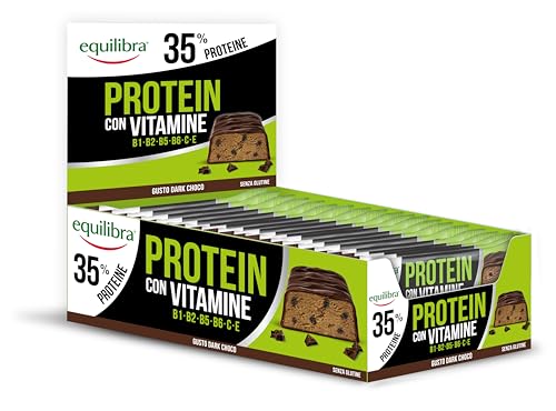 Equilibra Barrette Proteiche Dark Choco, 35% Proteine, 24x45g