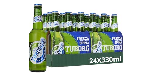 Tuborg Birra Lager Premium 5% Vol, 24 Bottiglie da 33cl