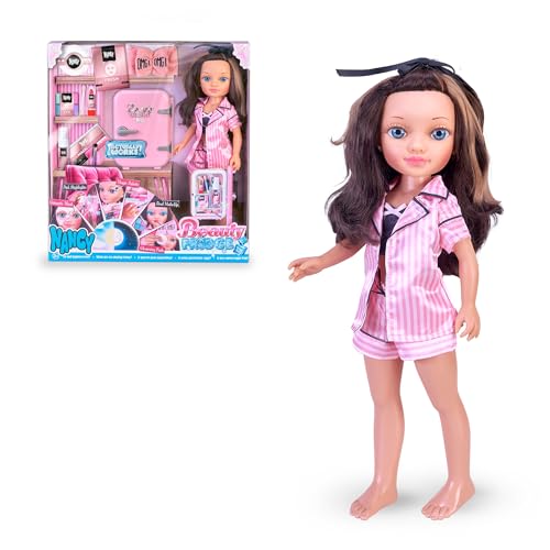 Nancy Beauty Fridge bambola con accessori trucco e frigorifero cosmetici Famosa