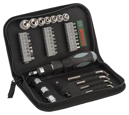 Bosch Astuccio Avvitamento 38 Pezzi con Cricchetto per Trapani