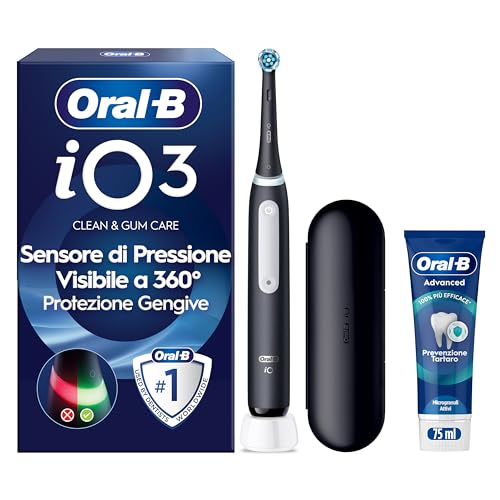 Oral-B iO 3 Spazzolino Elettrico Nero con Custodia