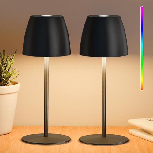 FUYO Mini Lampade da Tavolo LED Ricaricabili, 2 Pezzi