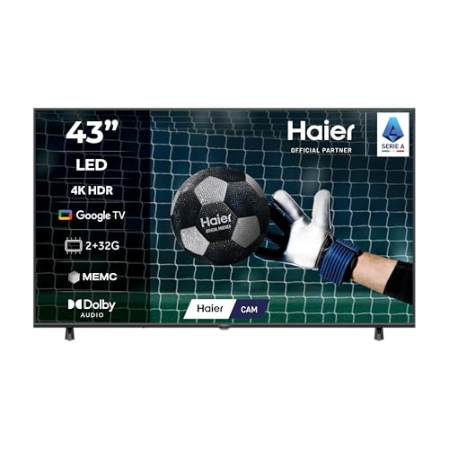 Haier H43K85FUX TV LED 4K UHD 43" Smart Google TV, Dolby Audio, HDR10