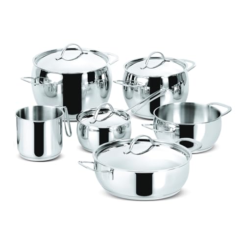 Lagostina Euforia Set 10 Pezzi Acciaio Inox