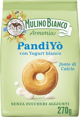 Mulino Bianco PandiYò Biscotti Senza Zuccheri Aggiunti con Yogurt Bianco, 270g