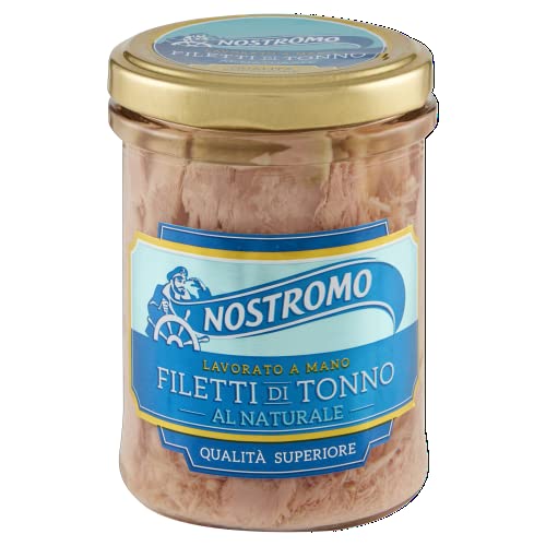 Nostromo Filetti di Tonno al Naturale in Vasetto di Vetro, 180g