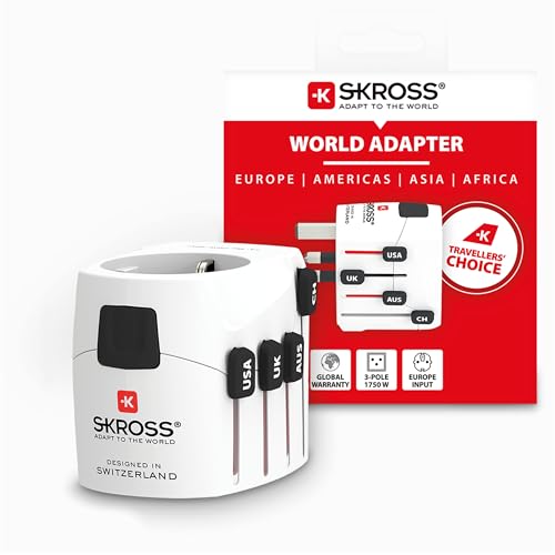 SKROSS PRO Light Adattatore Universale da Viaggio 2-3 Poli Schuko