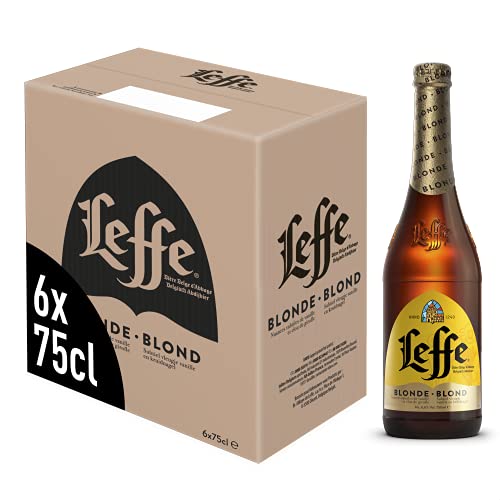 Leffe Blonde Birra d'Abbazia Belga, 6 Bottiglie da 75cl