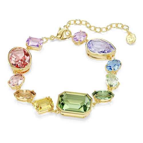 Swarovski Braccialetto Gema, Taglio misto, Placcato oro