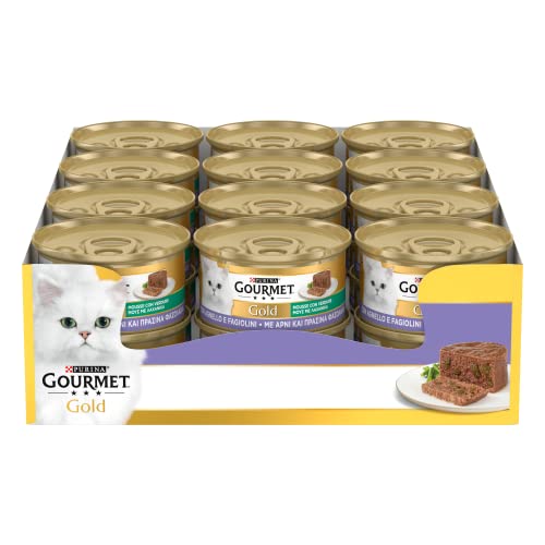 Gourmet Gold Mousse Gatto Adulti Agnello e Fagiolini 24x85g
