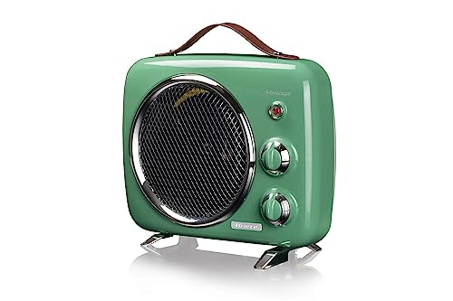 Termoventilatore Vintage Caldo/Freddo con Termostato, 2000W, Verde