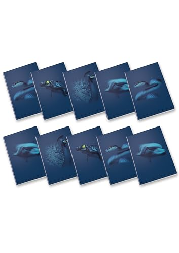 Pigna Maxi Quaderno Monocromo Blue A4, 72 Pagine, Confezione da 10