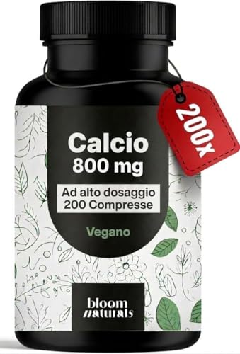 Calcio Integratore 200 Compresse, 800 mg