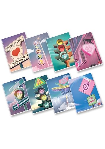 Pigna Maxi Quaderno Heart Signals A4 80 pagine Quadretto 5 mm, 10 pezzi