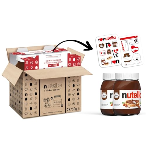 Nutella Crema Spalmabile alle Nocciole e Cacao, Confezione Bi-pack 2x750g