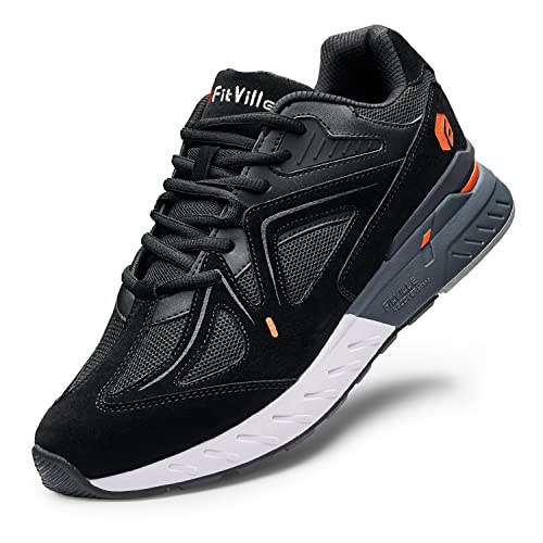 FitVille Extra Larghe Scarpe Uomo Sneakers Supporto per Arco Plantare Pianta Larga Scarpe da Ginnastica Comfort per Piede Piatto 4