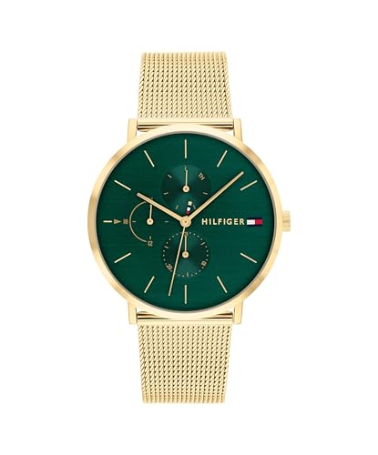Tommy Hilfiger Orologio Analogico Multifunzione al Quarzo Donna con Quadrante Verde