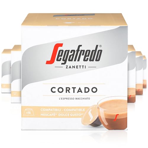 Segafredo Zanetti Capsule Caffè Cortado compatibili Dolce Gusto - Espresso macchiato con Latte, 96 capsule