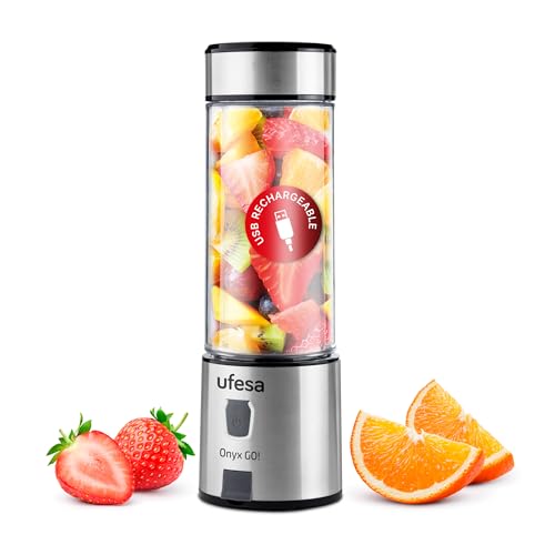 Ufesa Onyx Go! Bottiglia Frullatore Portatile Tritatutto Multifunzione 400 ml