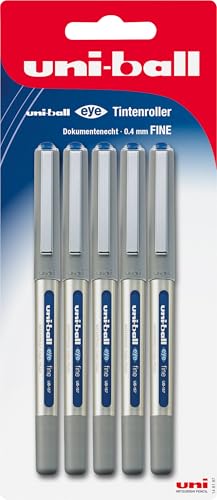 Uni-Ball Eye Roller 0,7 mm blu, confezione da 5