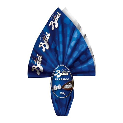 Baci Perugina Uovo di Pasqua 2026 Cioccolato Fondente con Sorpresa e 4 Cioccolatini, 265g