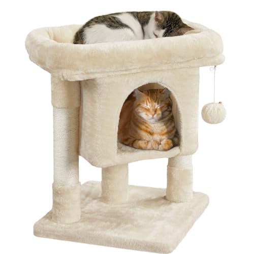 Yaheetech Tiragraffi Albero per Gatti con Posatoio Grande Graffiatoio per Gatti 40,5 x 40,5 x 59 cm