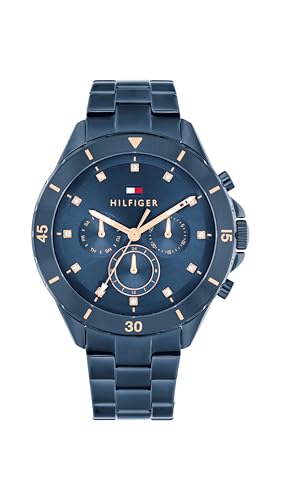 Tommy Hilfiger Orologio Analogico Multifunzione al Quarzo da Donna con Cinturino in