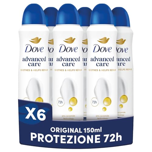 Dove Deodorante Spray Advanced Care Original, 6 Pezzi da 150ml