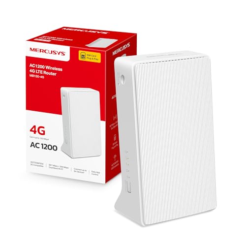 Mercusys TP-Link MB130-4G Router 4G LTE Cat4 AC1200Mbps Dual-Band con SIM