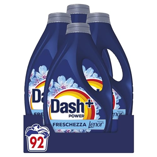 Dash Power Detersivo Liquido Lavatrice Freschezza di Lenor Risveglio Primaverile, 92 Lavaggi