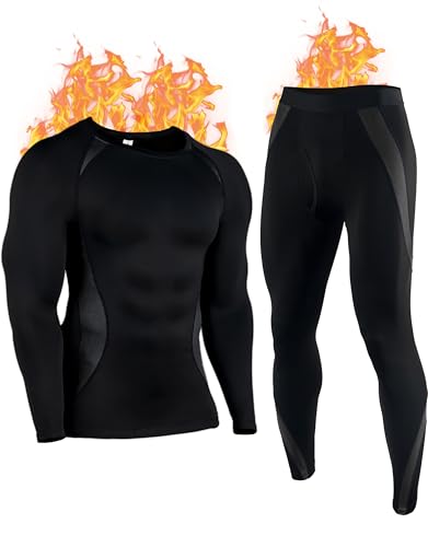 Yeswel, Set Biancheria Intima termica maglia e pantalone, Uomo