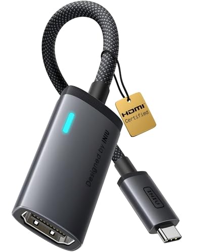 INIU Adattatore USB-C a HDMI 4K@60Hz con LED Diagnostico
