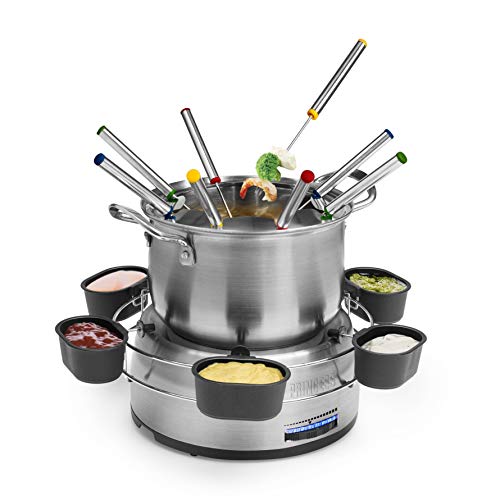 Princess 172680 Set Fonduta Family, 800W, Acciaio Inox