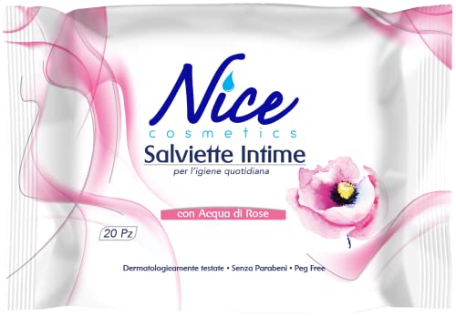 Nice Intima Riequilibrante Salviette Intime Rosa Sensibile 20 Pezzi