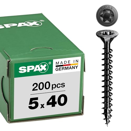 Spax T-STAR plus vite universale testa svasata nera 5x40 mm 200 pezzi