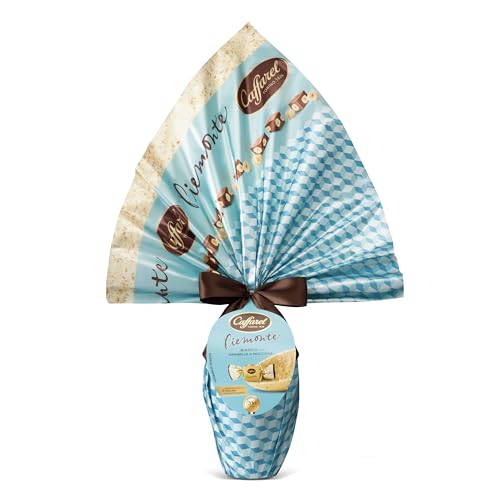 Caffarel Uovo di Pasqua Piemonte Cioccolato Bianco e Nocciole con Pralina, 270g