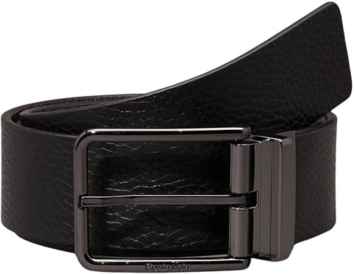 Calvin Klein Cintura Uomo Cintura in Pelle, Nero (Ck Black/Dk Brown), cm