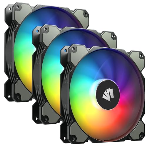 AsiaHorse Ventola Pwm Argb da 140 mm, ventola per computer con cuscinetto idraulico avanzato per funzionamento silenzioso