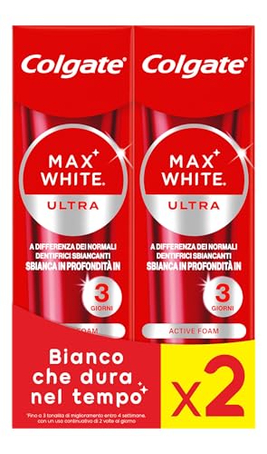 Colgate Max White Ultra Dentifricio, 2 x 75 ml