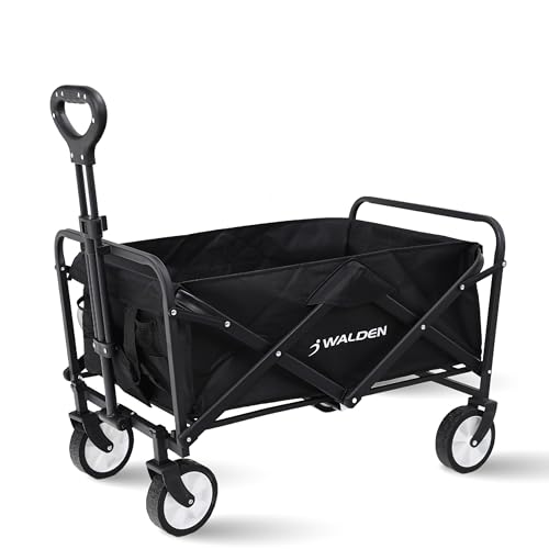 Carrello Pieghevole Portatile Grande Capacità per Spiaggia, Sport, Campeggio