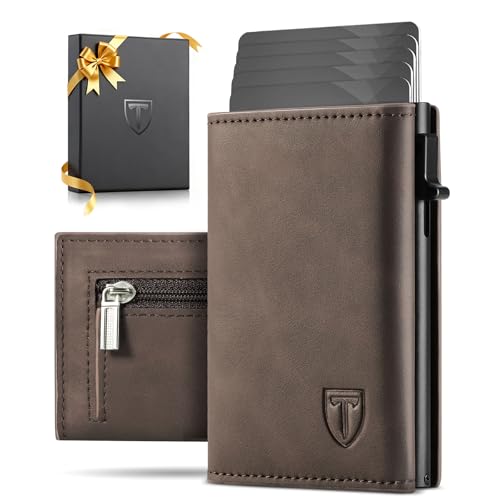 Tomylv Portafoglio Uomo RFID Magnetico Slim con Portamonete