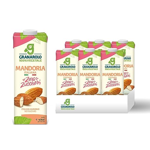 Granarolo Bevanda alla Mandorla 1L, 6 Confezioni, Zero Zuccheri, Vitamine e Calcio