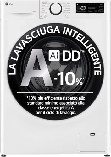 LG AI DD Lavasciuga Serie Classe Lavatrice giri, Bianca